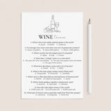 Wine Trivia Questions and Answers Printable by LittleSizzle