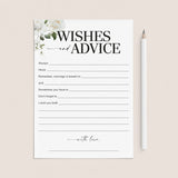 Wishes And Advice For Newlyweds Printable by LittleSizzle