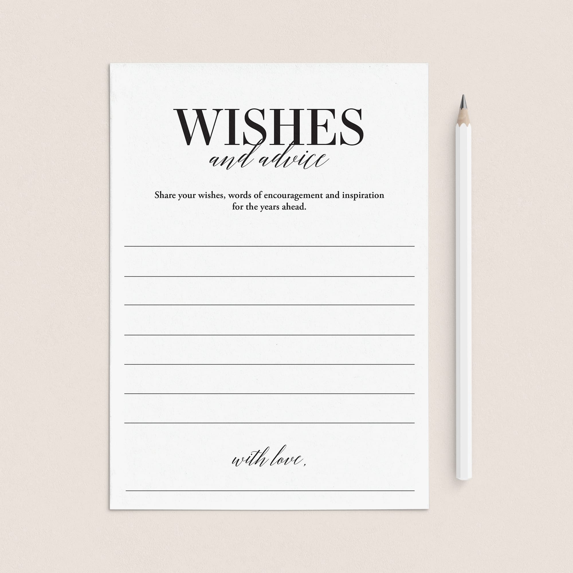 Wishes and Advice Cards for the Anniversary Couple Printable by LittleSizzle