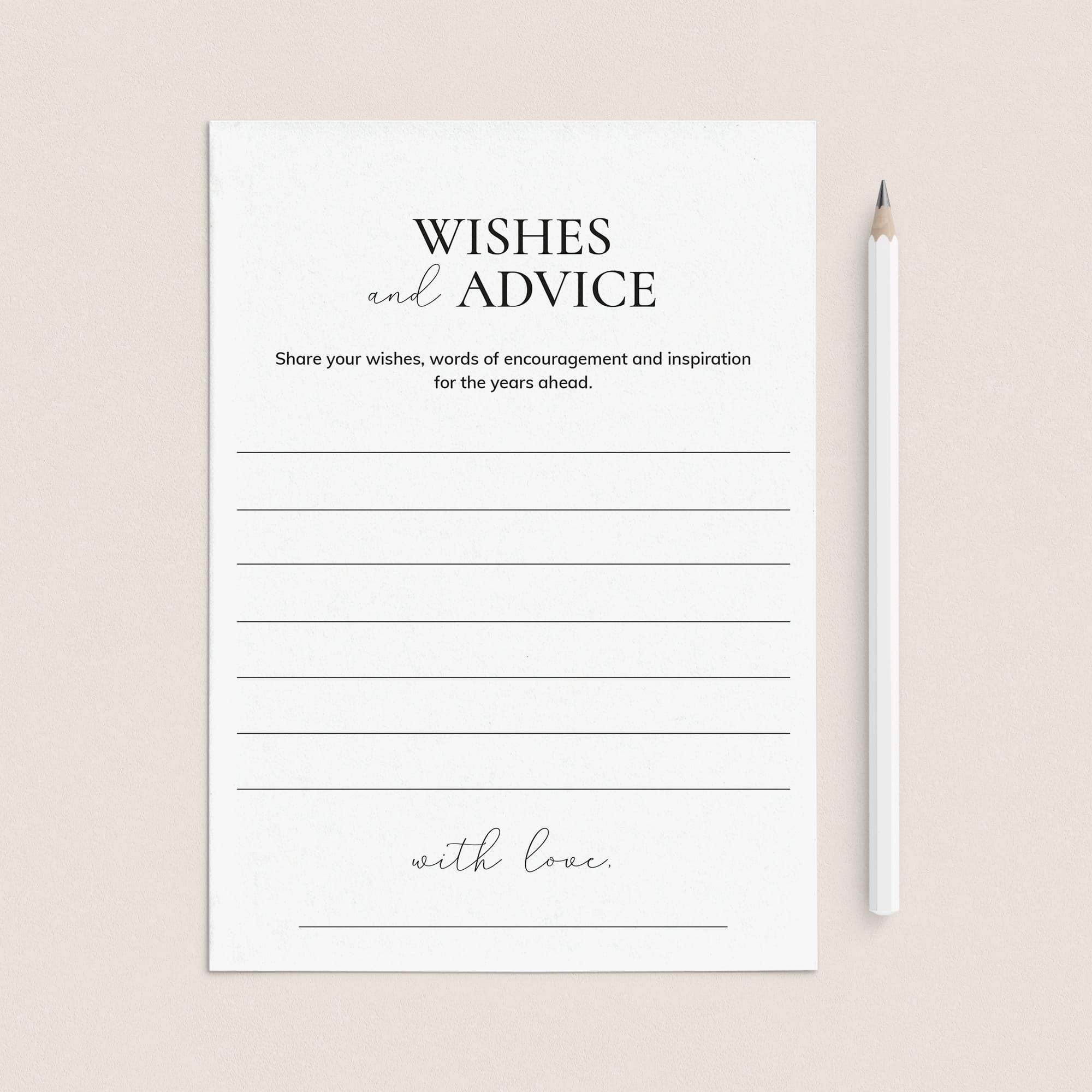 Wedding Anniversary Wishes & Advice Cards Printable by LittleSizzle