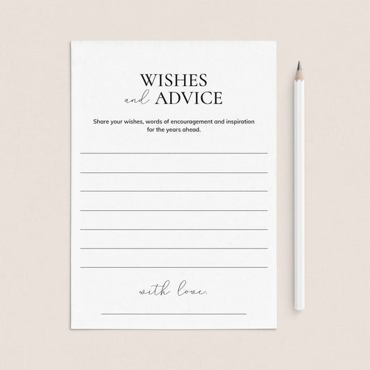 Wedding Anniversary Wishes & Advice Cards Printable by LittleSizzle