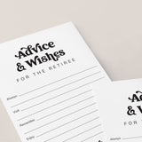 Retirement Advice & Wishes Card Printable