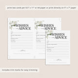 Wishes And Advice For Newlyweds Printable