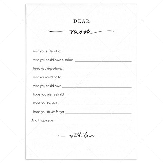 Letter To Mom Happy Mother's Day Printable by LittleSizzle
