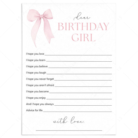 Wishes For The Birthday Girl Bow Birthday | Dear Birthday Girl by LittleSizzle