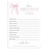 Wishes For The Birthday Girl Bow Birthday | Dear Birthday Girl by LittleSizzle