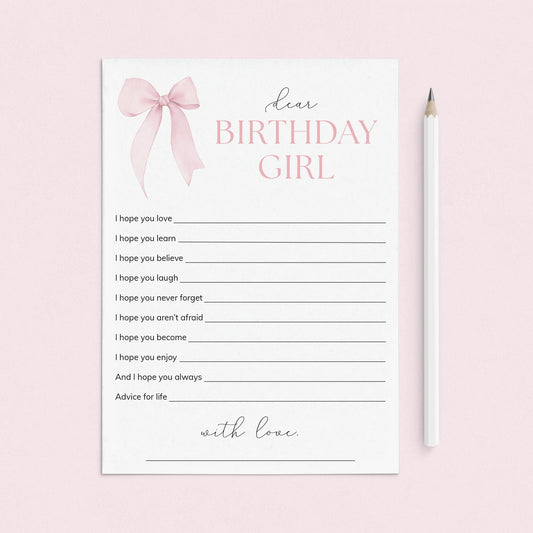 Wishes For The Birthday Girl Bow Birthday | Dear Birthday Girl by LittleSizzle