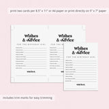 Wishes and Advice for the Birthday Girl Printable