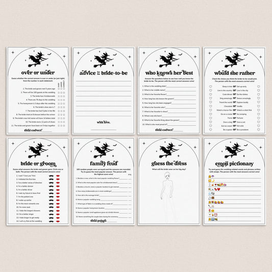 Witchy Bridal Shower Games and Activities Printable | Digital Download by LittleSizzle