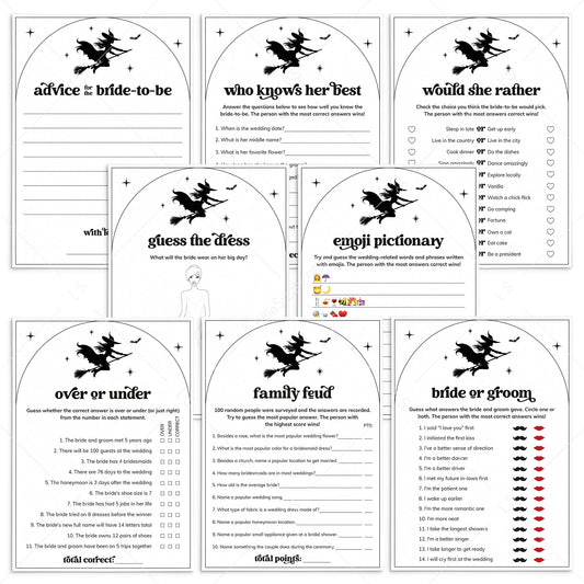 Witchy Bridal Shower Games and Activities Printable | Digital Download by LittleSizzle