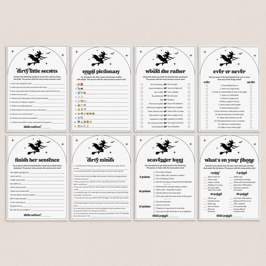 Witch Bachelorette Party Games Bundle Instant Download by LittleSizzle