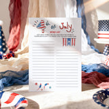 Independence Day Classroom Game Printable