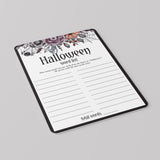 Dark Moody Halloween Word Game Printable