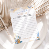 Hanukkah Work Sheet for Kids and Adults Printable