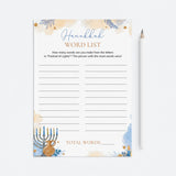 Hanukkah Work Sheet for Kids and Adults Printable by LittleSizzle