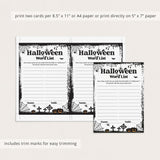 Printable Halloween Words Game Digital Download