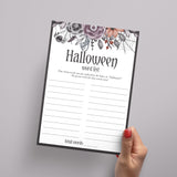 Dark Moody Halloween Word Game Printable