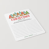 Printable Christmas Word Game with Christmas Gnomes