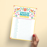 Printable Cinco de Mayo Word Scramble Game with Answers
