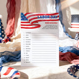 Labor Day Word Scramble Game Printable