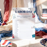 Labor Day Word Scramble with Answers