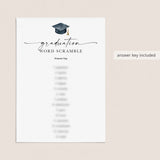 Printable Word Scramble Game for Graduation Table Decor