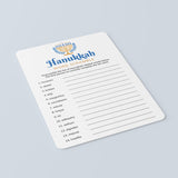 Printable Hanukkah Word Scramble with Answers