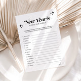 New Year's Eve Word Scramble Game with Answers Printable