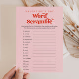 Valentine's Day Word Scramble Printable with Answers