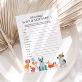 Dog Party Game Word Scramble with Answer Key