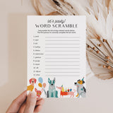 Dog Party Game Word Scramble with Answer Key