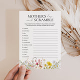 Mother's Day Word Scramble with Answers Printable