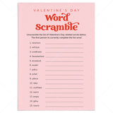 Valentine's Day Word Scramble Printable with Answers by LittleSizzle