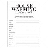 Housewarming Word Scramble Game with Answers Download by LittleSizzle