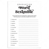 Graduation Word Scramble Answers PDF Included by LittleSizzle