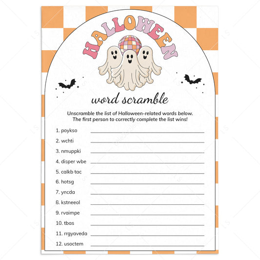 Spooky Halloween Word Scramble Printable by LittleSizzle