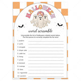 Spooky Halloween Word Scramble Printable by LittleSizzle