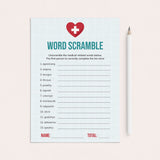 Nurses Party Game Word Scramble with Answers Printable by LittleSizzle