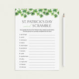 Word Scramble Game for St Patricks Day Printable by LittleSizzle