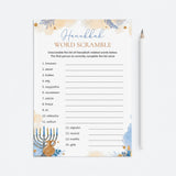 Hanukkah Word Scramble with Answer Key Printable by LittleSizzle