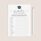 Printable Word Scramble Game for Graduation Table Decor by LittleSizzle
