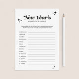 New Year's Eve Word Scramble Game with Answers Printable by LittleSizzle