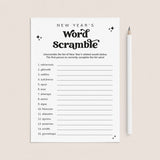 New Year's Eve Word Scramble Game with Answers Printable by LittleSizzle