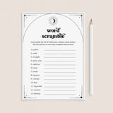 Printable Halloween Word Scramble with Answers Digital Download by LittleSizzle