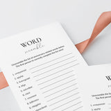Anniversary Word Scramble Game With Answers Digital Download