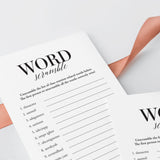 Class Reunion Word Scramble with Answer Key Printable
