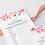 Valentines Day Word Scramble Printable Game with Answers