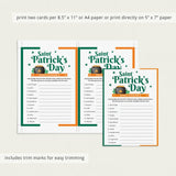 St. Patrick's Day Word Scramble Answers Included