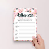 Teen Girl Halloween Party Game Word Scramble Printable