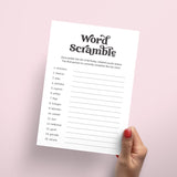 Birthday Party Word Scramble Printable